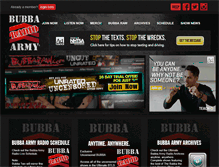 Tablet Screenshot of bubbaarmyradio.com